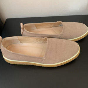 Suede slip ons